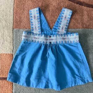 Madewell y2k blue embroidered babydoll spring top . Size S